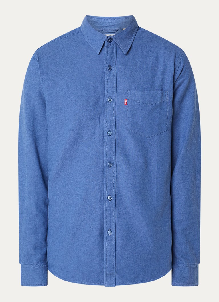 Levi's Heren Regular fit overhemd met borstzak in de kleur Blauw