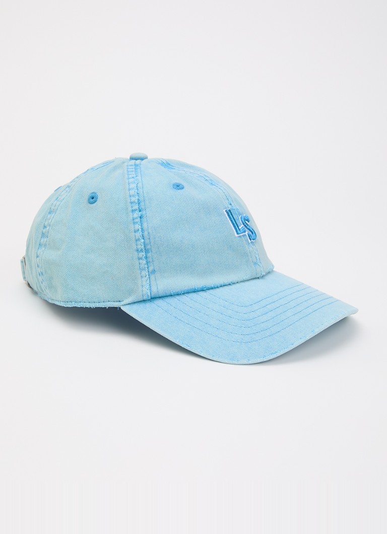 Levi's Dames LS pet met logo borduring in de kleur Blauw