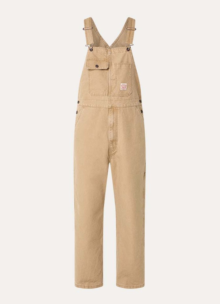 Levi's Heren Tigers Eye loose fit tuinbroek van denim in de kleur Camel