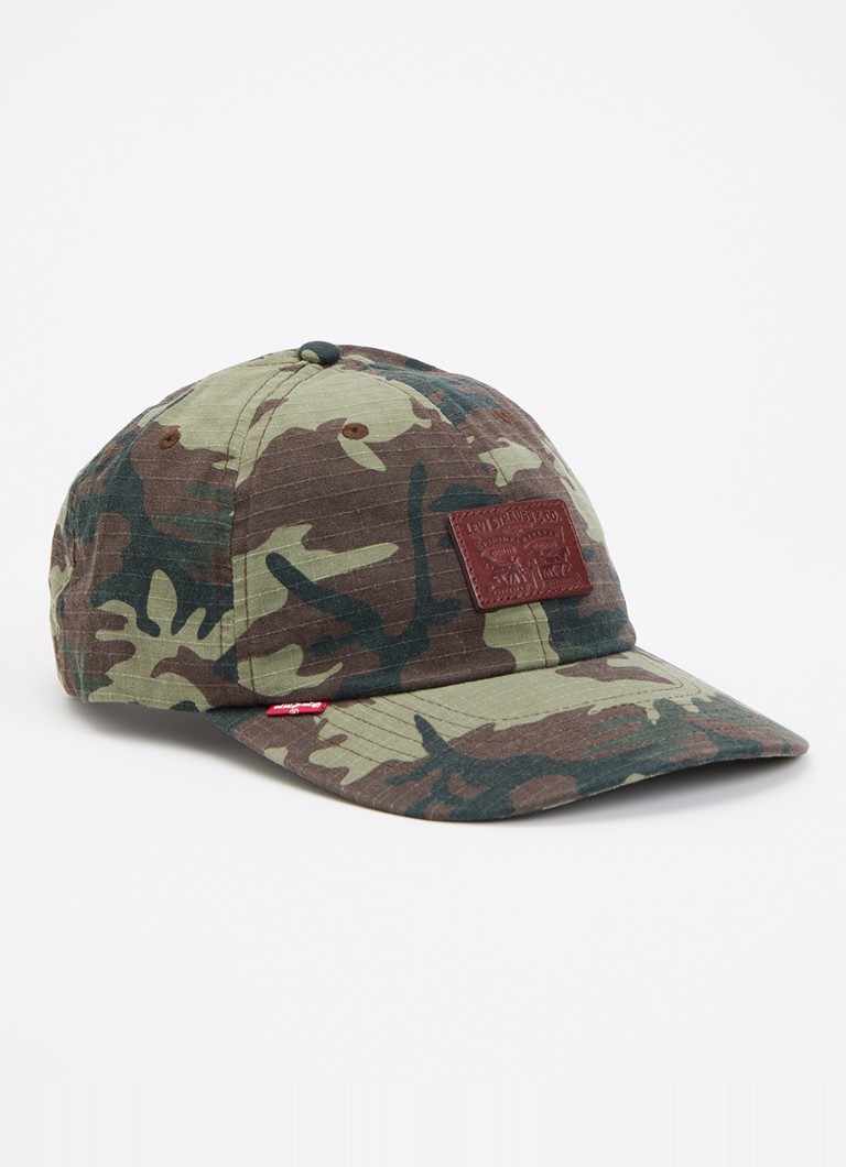 Levi's Heren Relaxed Dad Heritage pet met logo in de kleur Legergroen