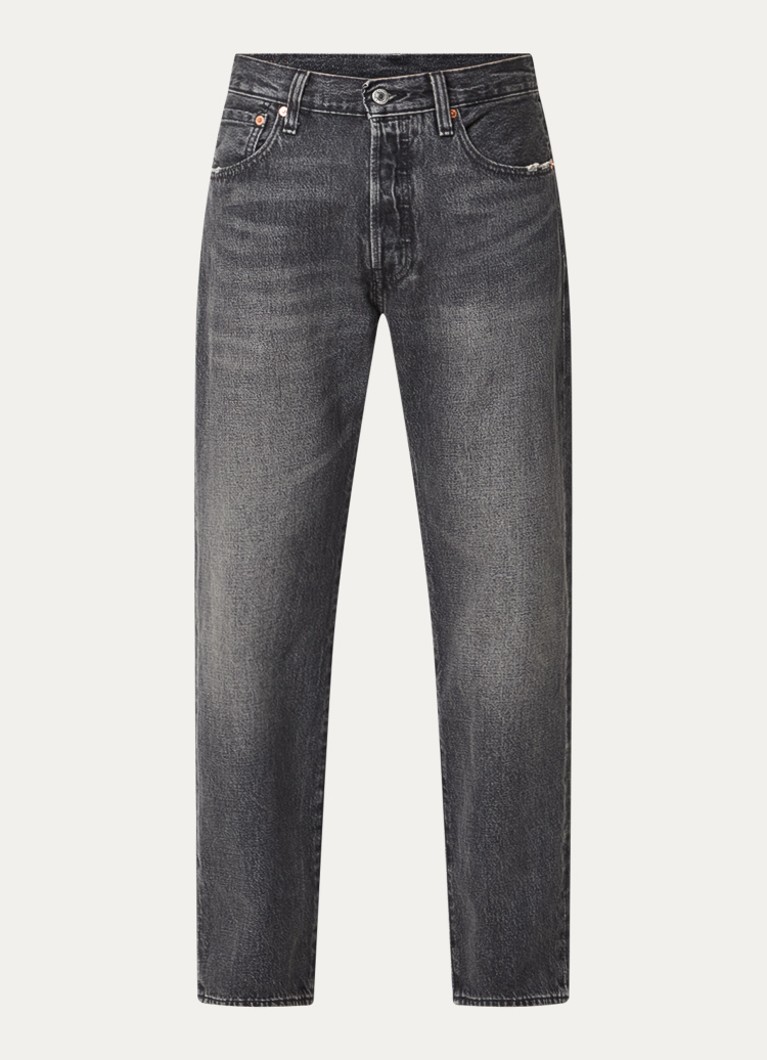 Levi's Heren 501 straight leg jeans met gekleurde wassing in de kleur Middengrijs