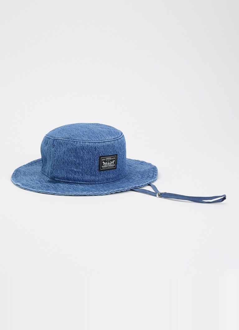Levi's Heren Bay drawstring bucket hoed van denim in de kleur Indigo