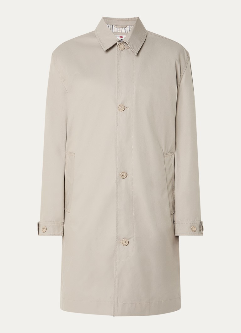 Levi's Heren Tiburon trenchcoat met steekzakken en kraag in de kleur Beige