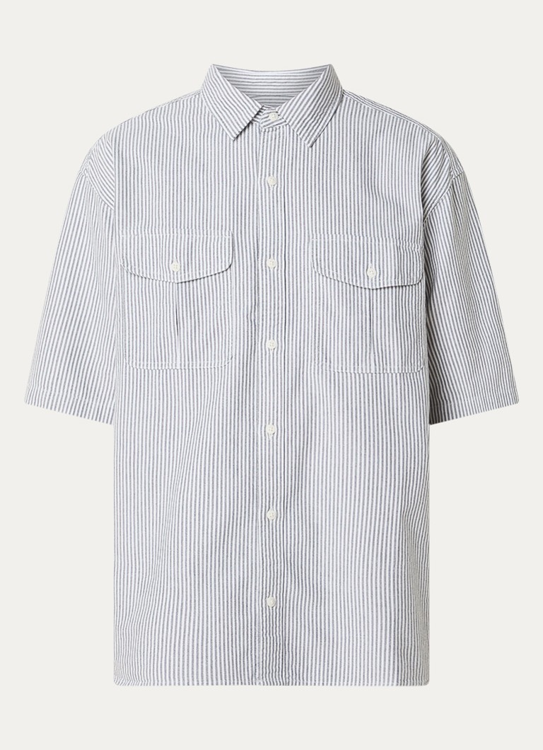 Levi's Heren Pacifica regular fit overhemd met streepprint in de kleur Antraciet