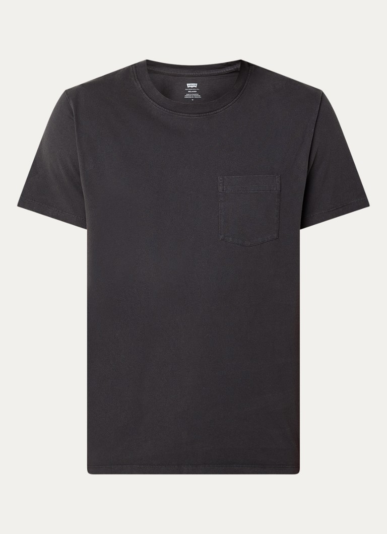 Levi's Heren T-shirt met borstzak in de kleur Zwart