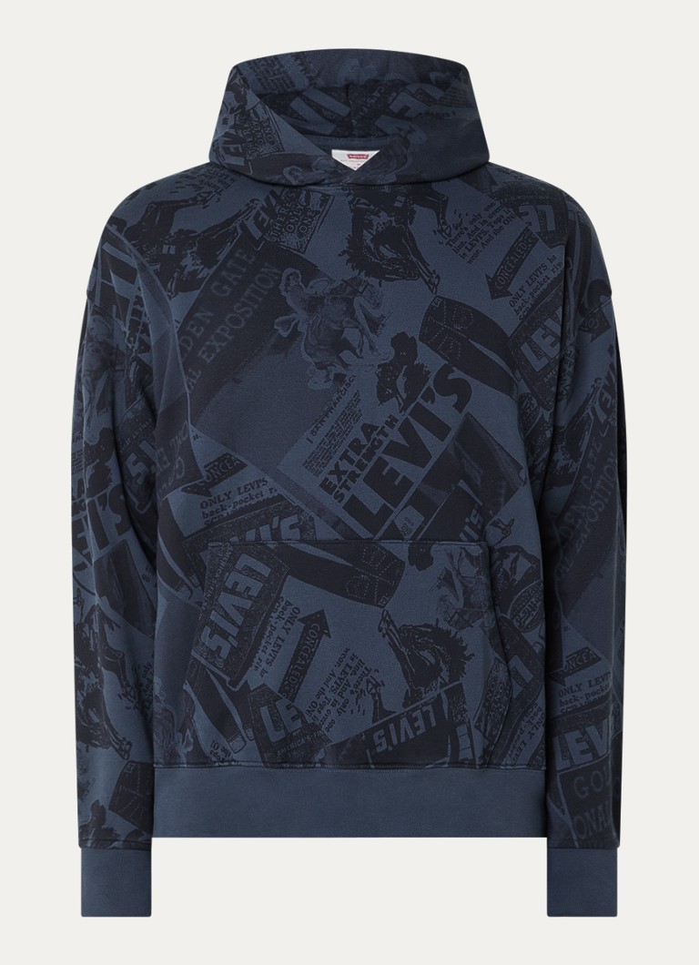 Levi's Heren Sunset hoodie met print in de kleur Donkerblauw