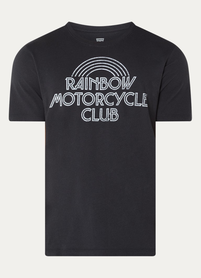 Levi's Heren Community T-shirt met front- en backprint in de kleur Zwart