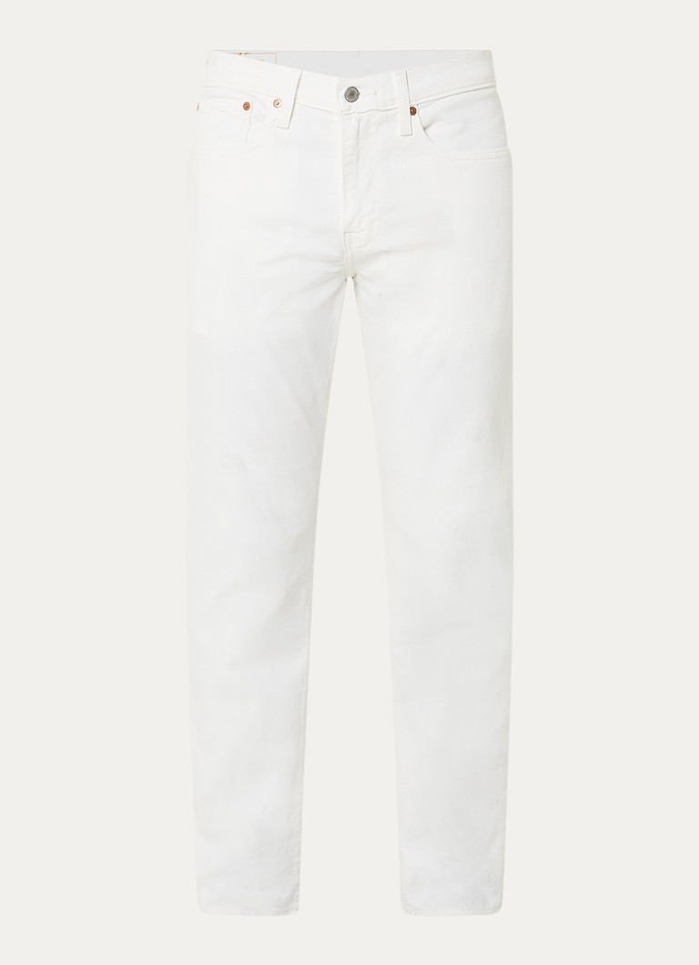 Levi's Heren 502 tapered jeans in gekleurde wassing in de kleur Wit