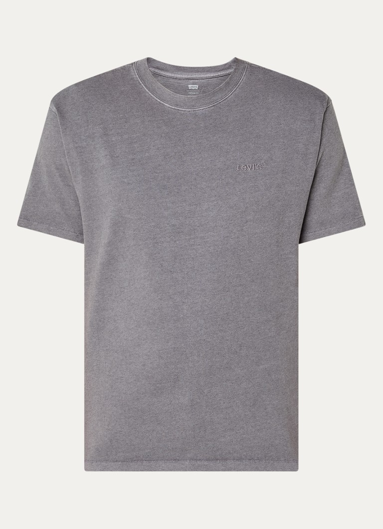 Levi's Heren T-shirt met logoborduring in de kleur Donkergrijs