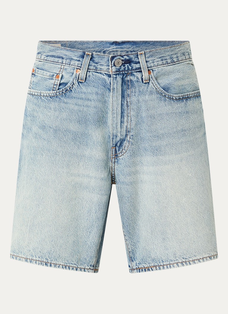 Levi's Heren 468 straight fit korte broek van denim met steekzakken in de kleur Indigo