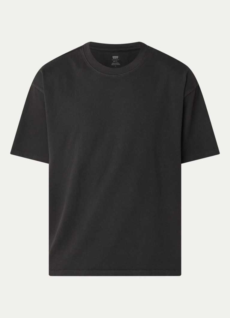 Levi's Heren T-shirt met ronde hals in de kleur Zwart