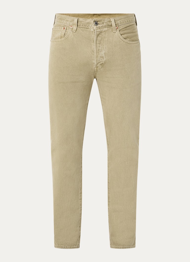 Levi's Heren 501 straight leg jeans met gekleurde wassing in de kleur Zand