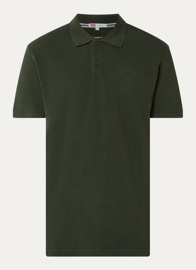 Levi's Heren Rosin regular fit polo met logo in de kleur Bronsgroen