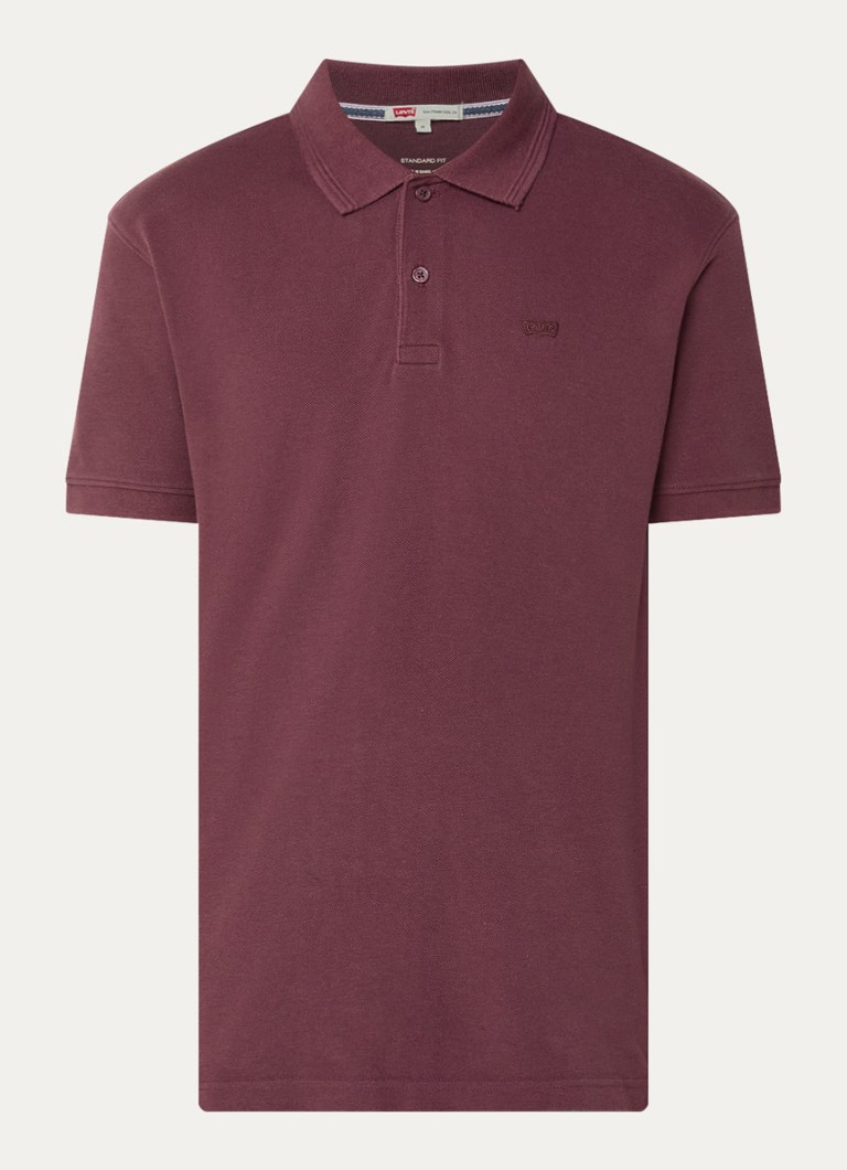 Levi's Heren Regular fit polo met logo in de kleur Aubergine