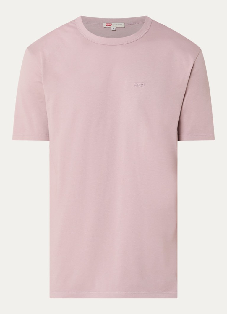 Levi's Heren T-shirt met logo in de kleur Oudroze