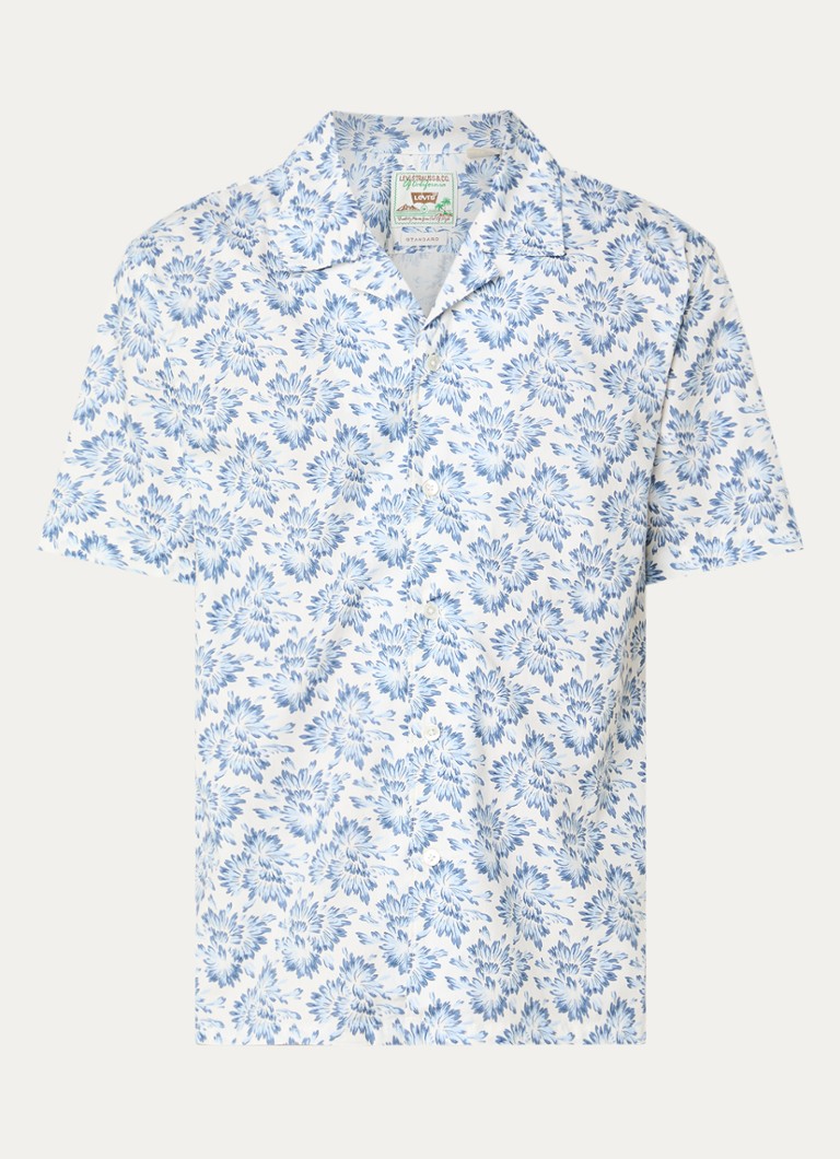 Levi's Heren Regular fit overhemd met print in de kleur Staalblauw