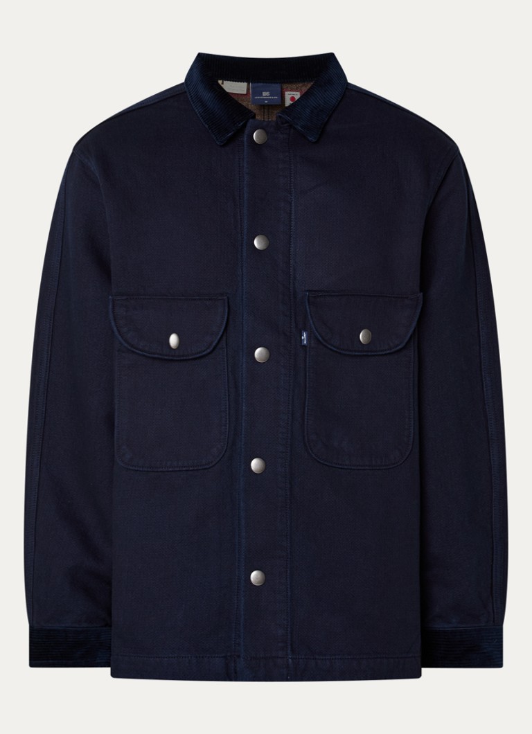 Levi's Heren Jack met details van corduroy in de kleur Royalblauw
