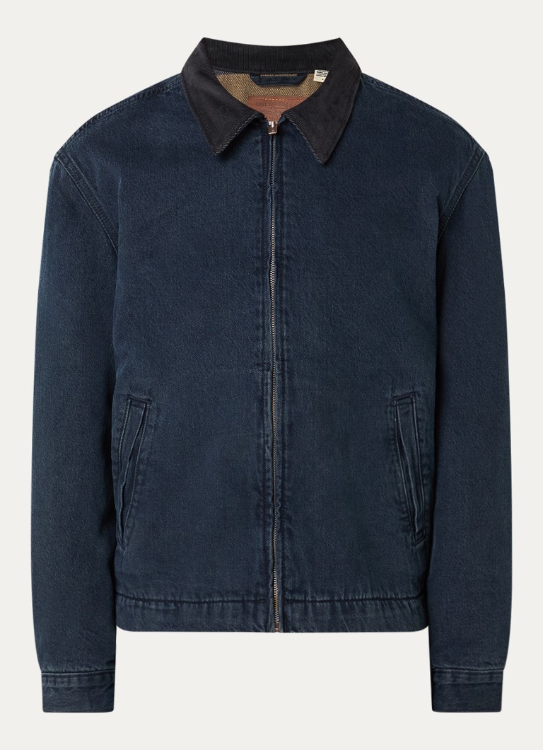 Levi's Heren Castro spijkerjas met details van corduroy in de kleur Indigo