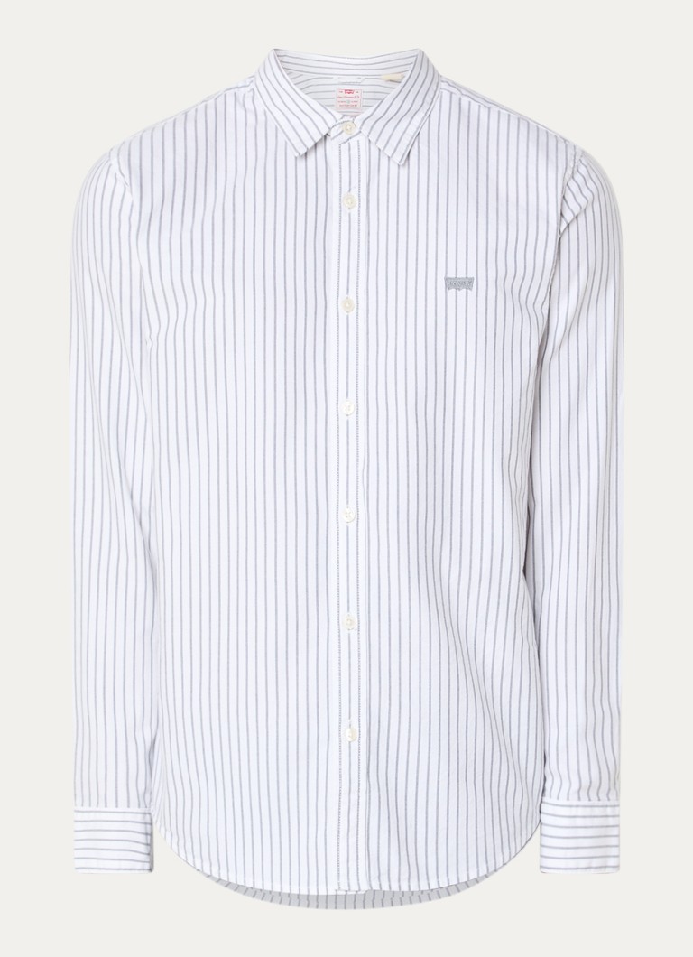 Levi's Heren Regular fit overhemd met streepprint in de kleur Wit