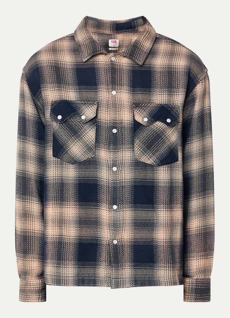 Levi's Heren Regular fit overshirt met borstzak in de kleur Donkerblauw