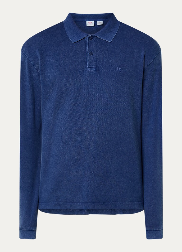 Levi's Heren Finn polo met logoborduring in de kleur Blauw