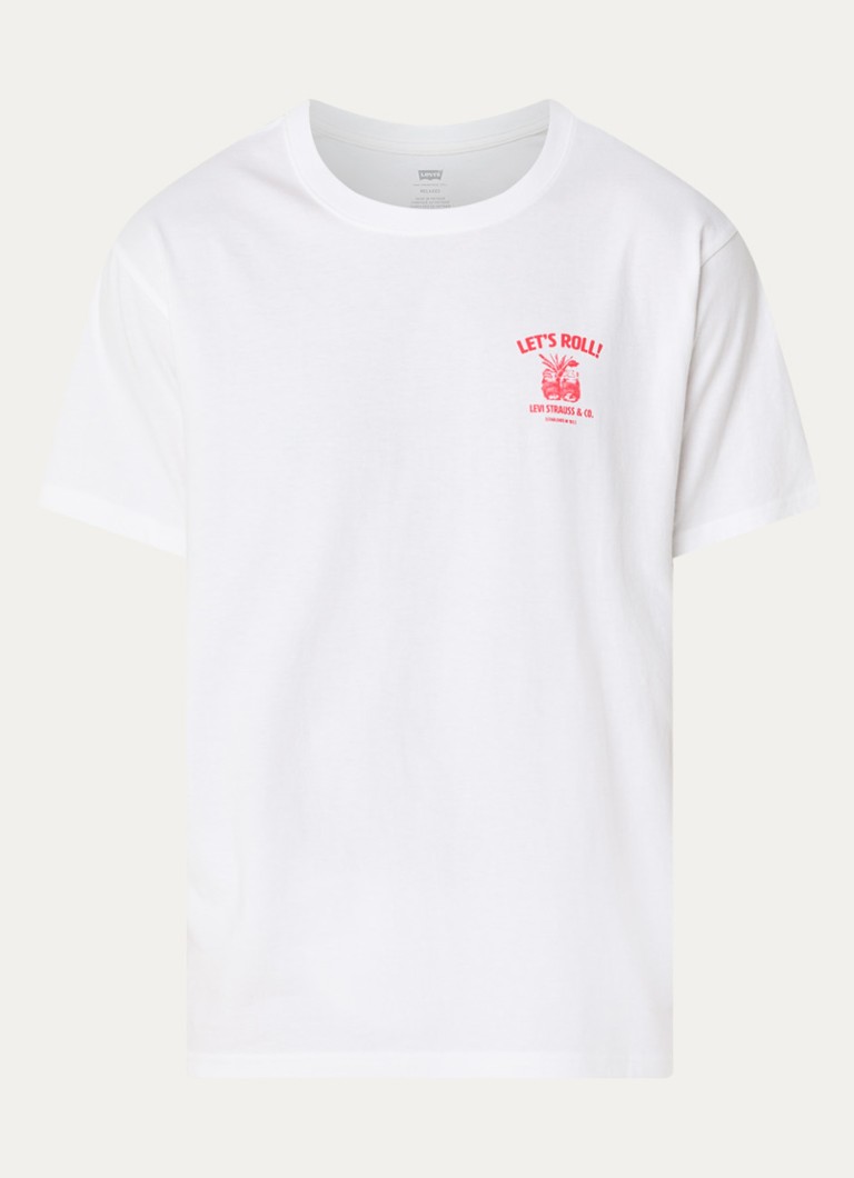 Levi's Heren Roll Models T-shirt met front- en backprint in de kleur Wit