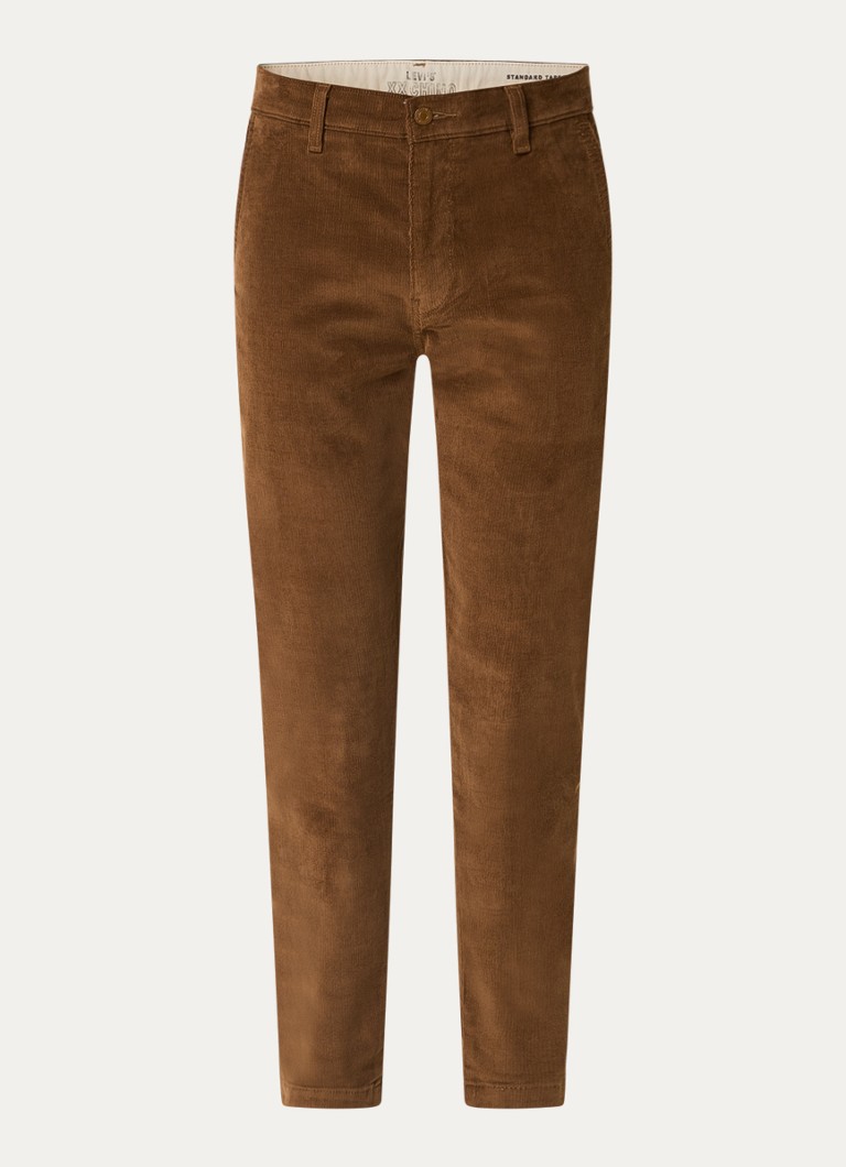Levi's Heren XX tapered fit chino van corduroy met steekzakken in de kleur Cognac