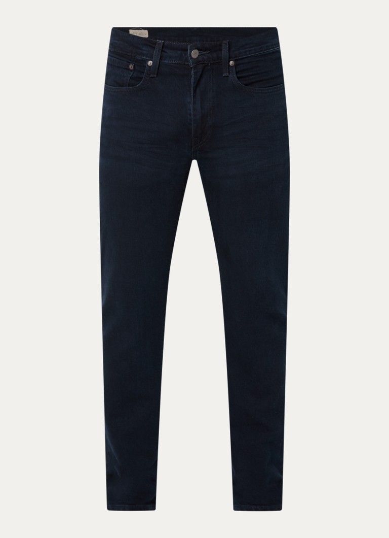 Levi's Heren 502 Slim fit jeans met donkere wassing en steekzakken in de kleur Indigo
