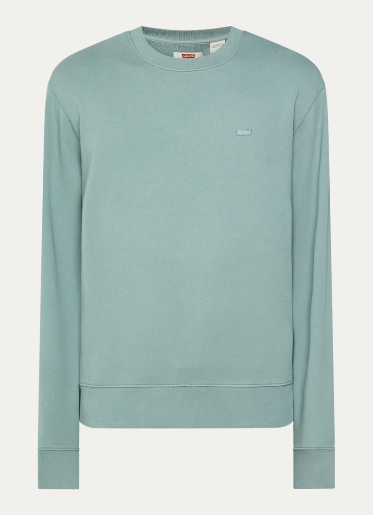 Levi's Heren The Original sweater met logoborduring in de kleur Blauwgrijs