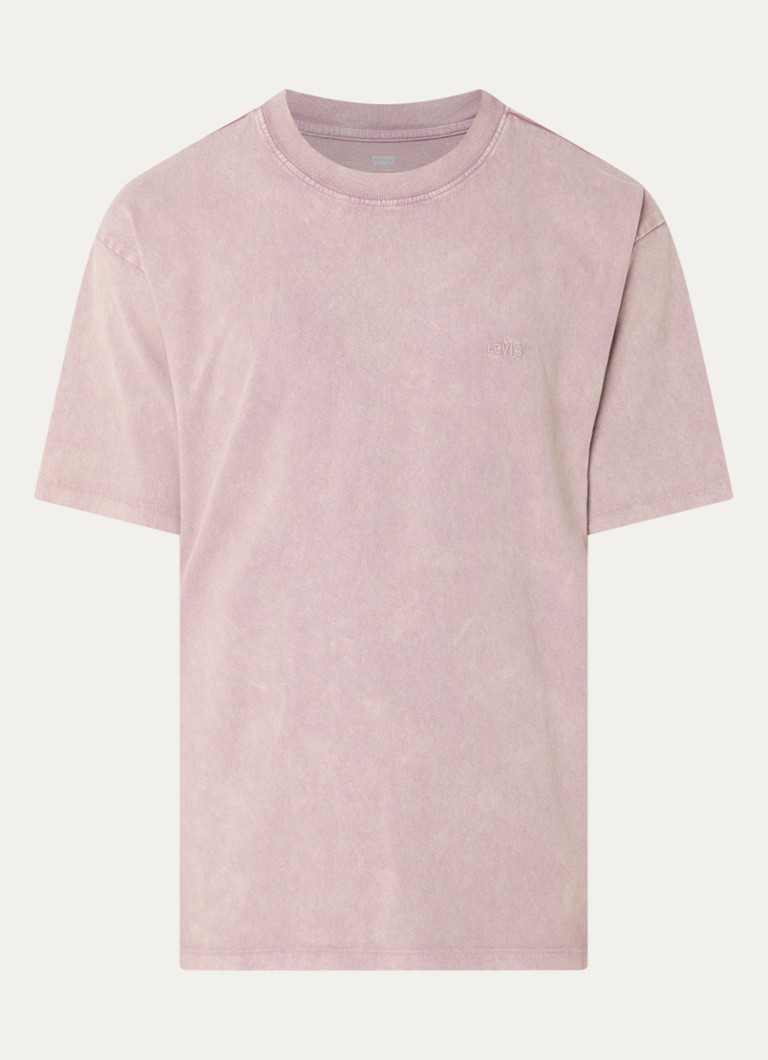 Levi's Heren T-shirt met logo in de kleur Roze