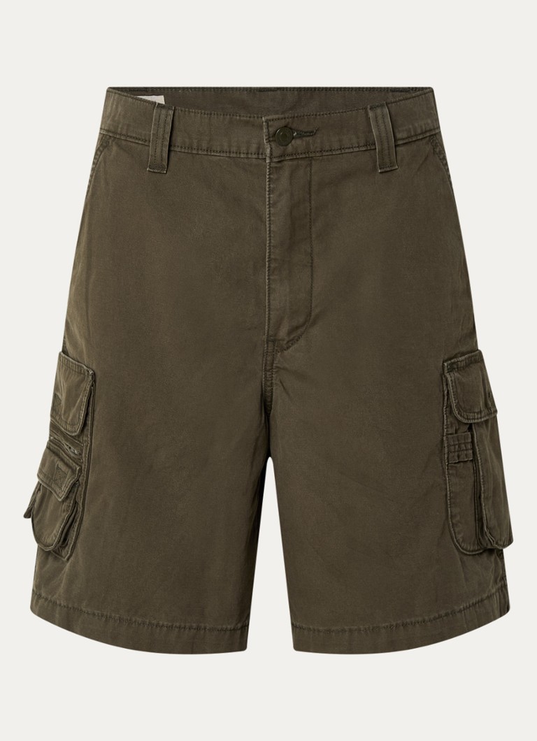 Levi's Heren Straight fit korte broek met steekzakken in de kleur Bronsgroen
