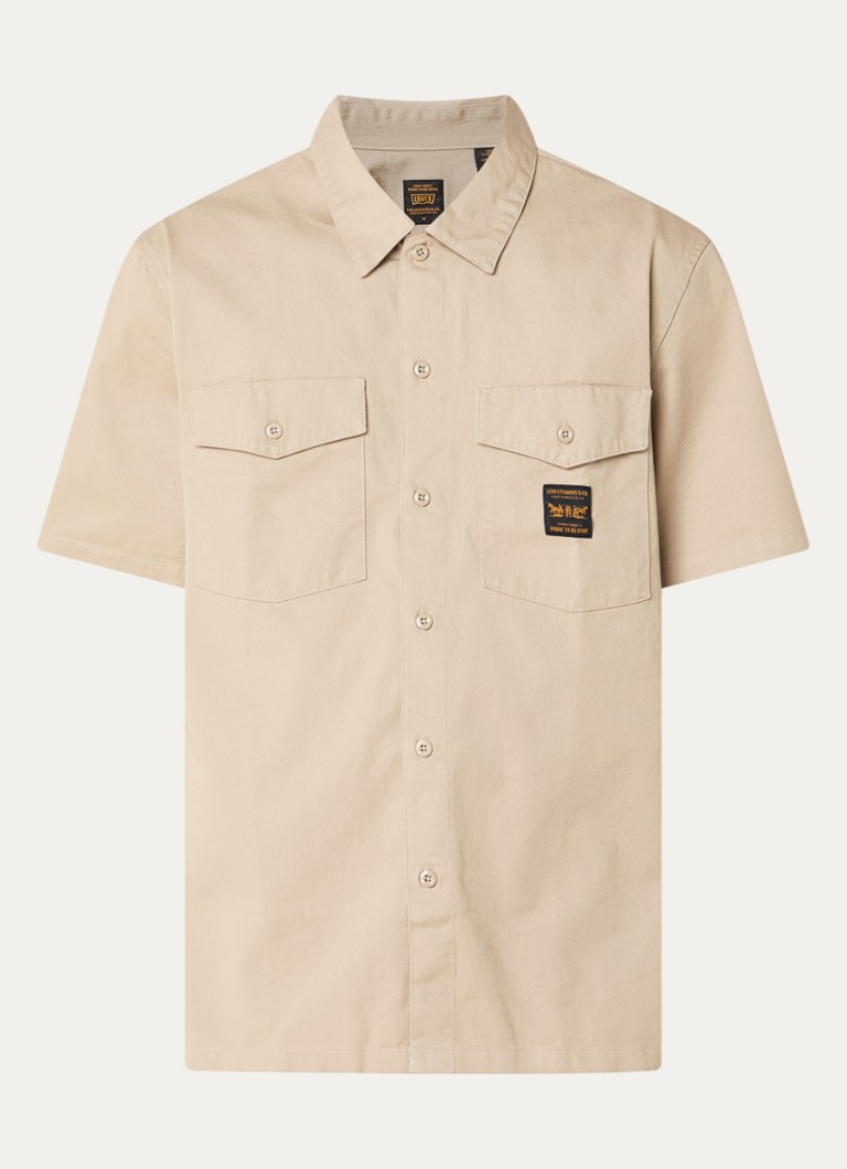 Levi's Heren Regular fit overhemd met logo en borstzakken in de kleur Beige