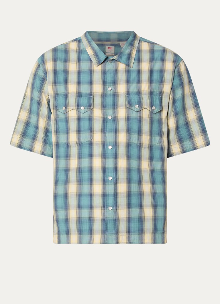 Levi's Heren Harryson overshirt met ruitdessin in de kleur Geel