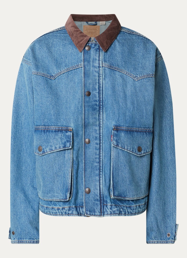 Levi's Heren Hilltop barn jack van denim met opgestikte zakken in de kleur Indigo