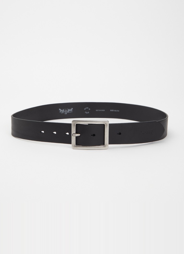 Levi's Heren Mason riem van leer in de kleur Zwart