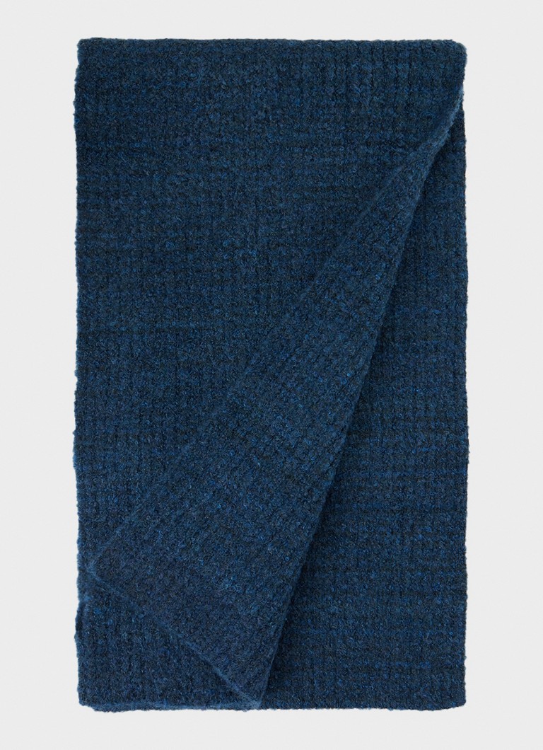 Levi's Heren Sunset sjaal met gemêleerd dessin 200 x 30 cm in de kleur Donkerblauw