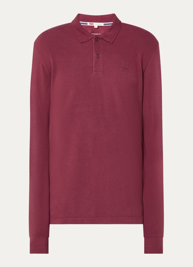 Levi's Heren Regular fit polo met logoborduring in de kleur Bordeauxrood