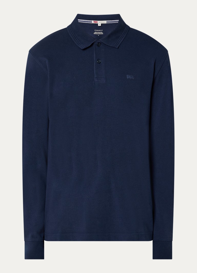 Levi's Heren Regular fit polo met logoborduring in de kleur Donkerblauw