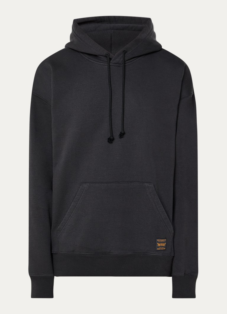 Levi's Heren Hoodie met logo in de kleur Donkergrijs