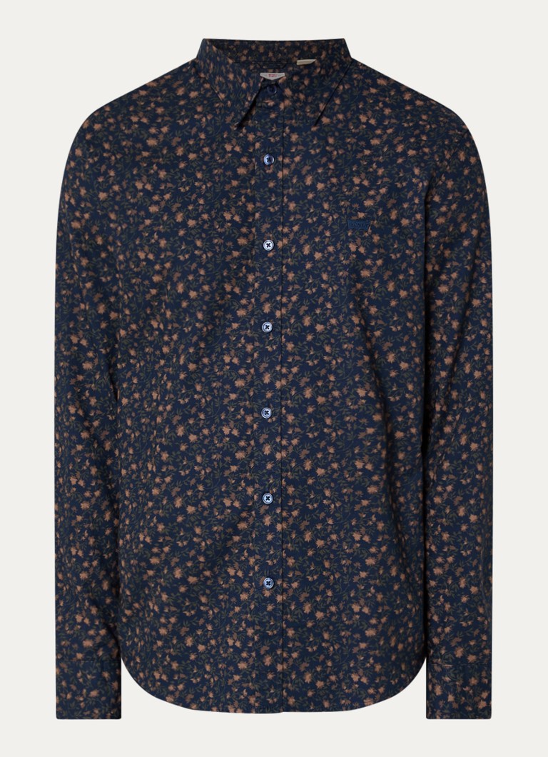 Levi's Heren Regular fit overhemd met print in de kleur Donkerblauw