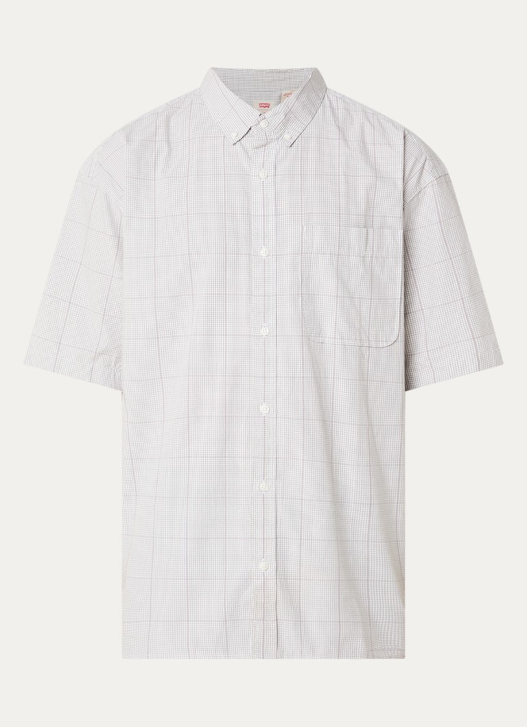 Levi's Heren Roam comfort fit overhemd met ruitdessin in de kleur Lichtgrijs