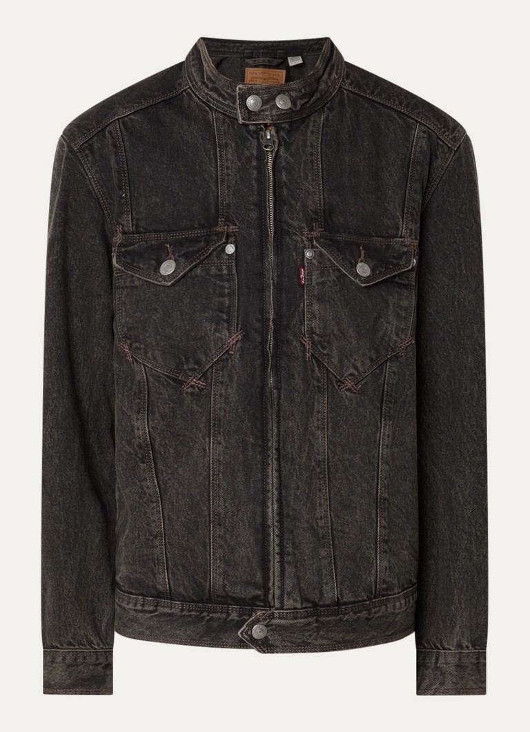 Levi's Heren Jack van denim met verwassen afwerking en steekzakken in de kleur Zwart