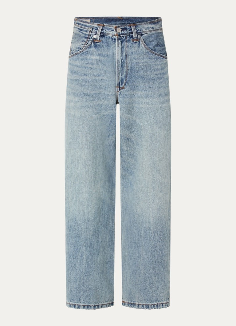 Levi's Dames Wide leg jeans met lichte wassing in de kleur Indigo
