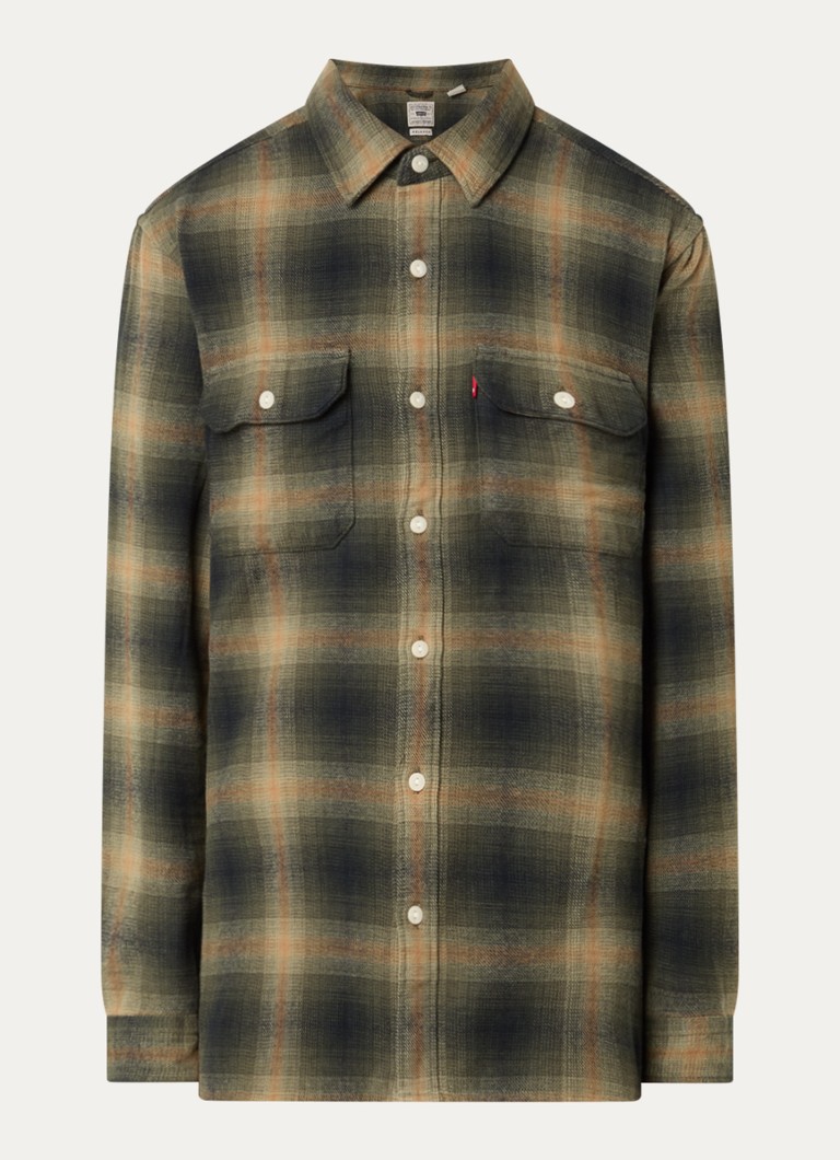 Levi's Heren Jackson overshirt met ruitdessin in de kleur Donkergroen