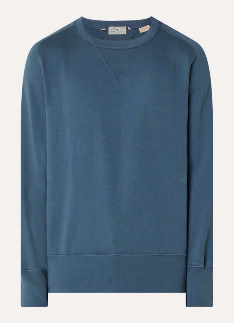 Levi's Heren Sweater met ronde hals in de kleur Staalblauw