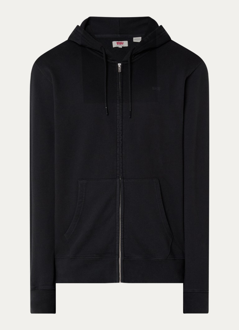 Levi's Heren Sweatvest met logo en steekzakken in de kleur Zwart