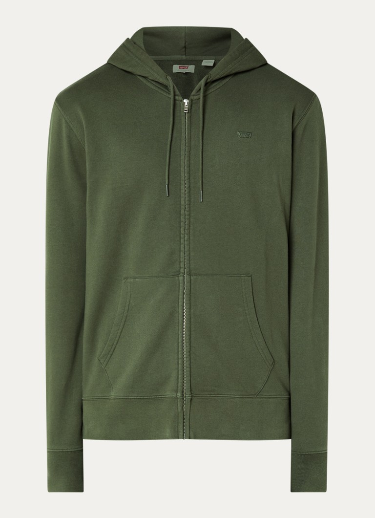 Levi's Heren Sweatvest met steekzakken in de kleur Legergroen