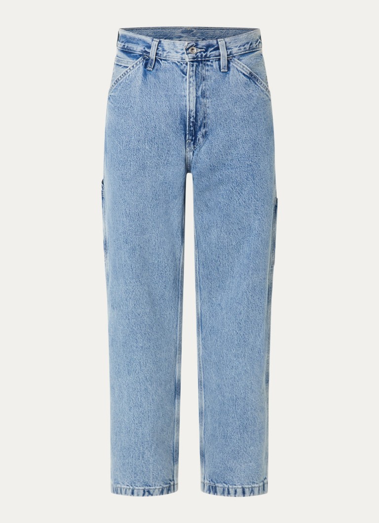 Levi's Heren 568 Loose fit jeans met lichte wassing in de kleur Indigo