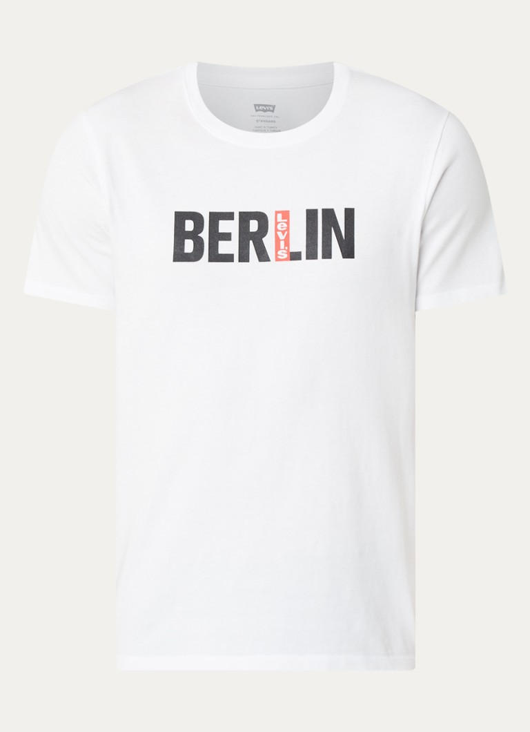 Levi's Heren T-shirt met print in de kleur Wit