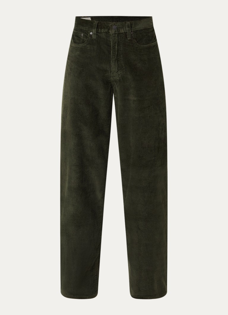 Levi's Heren 578 wide fit jeans met gekleurde wassing en ribstructuur in de kleur Bronsgroen
